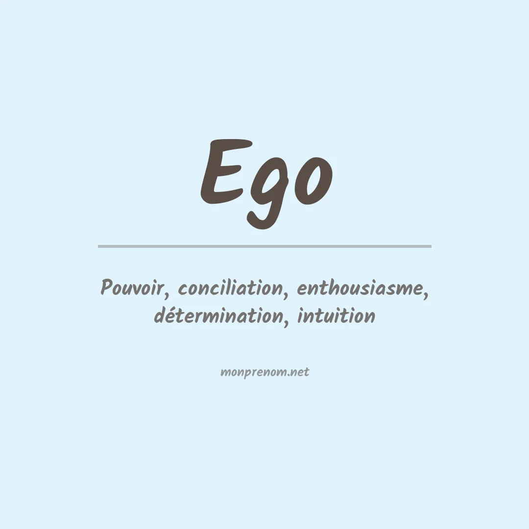 Signification du prénom Ego