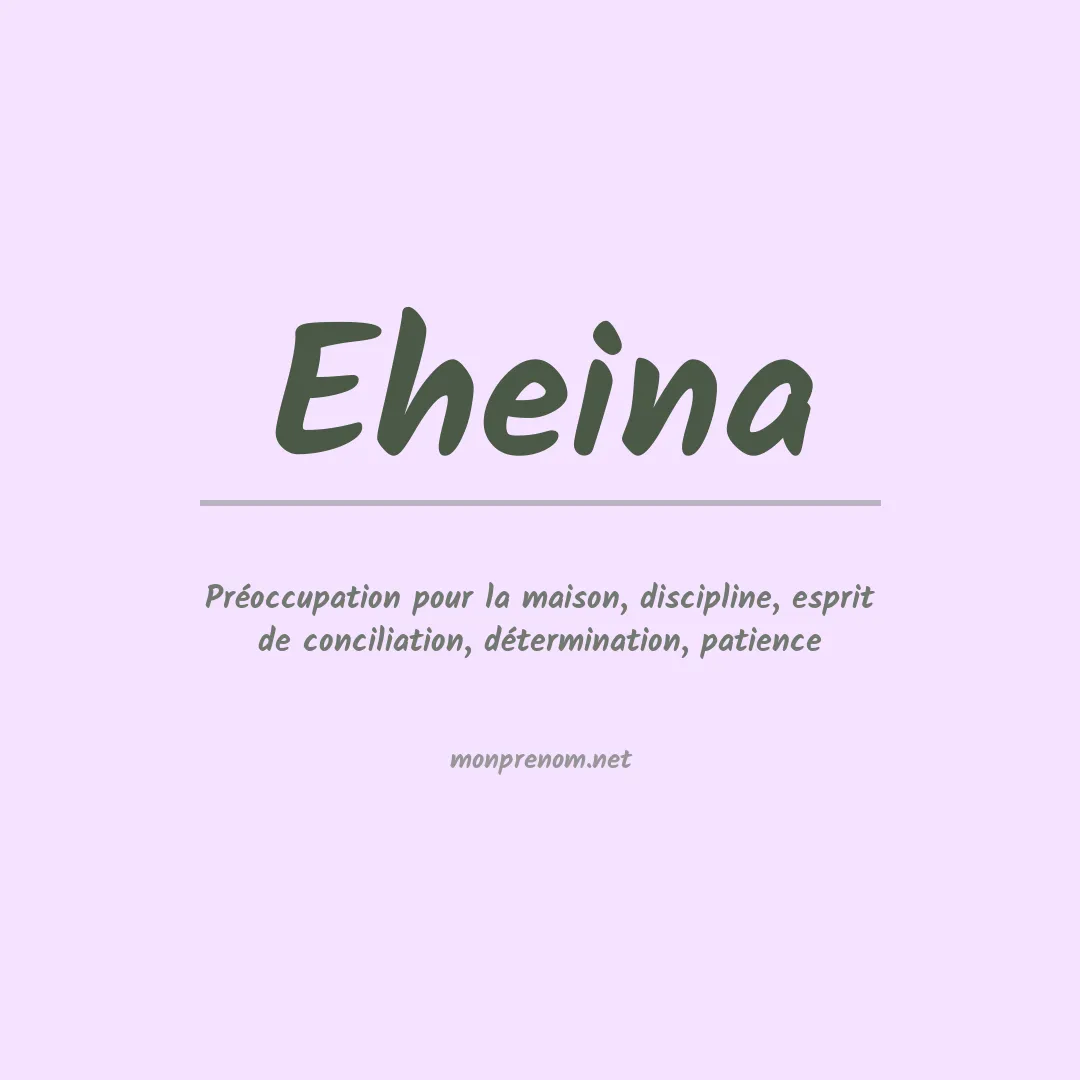 Prénom Eheina