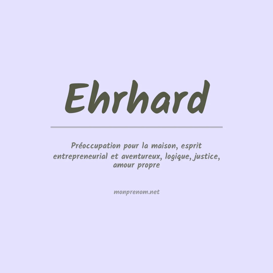 Prénom Ehrhard