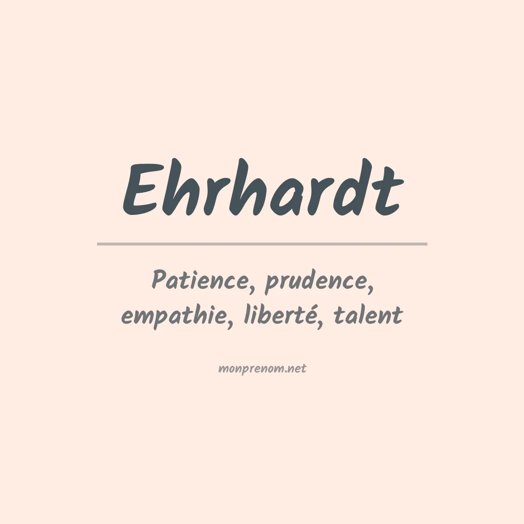Prénom Ehrhardt