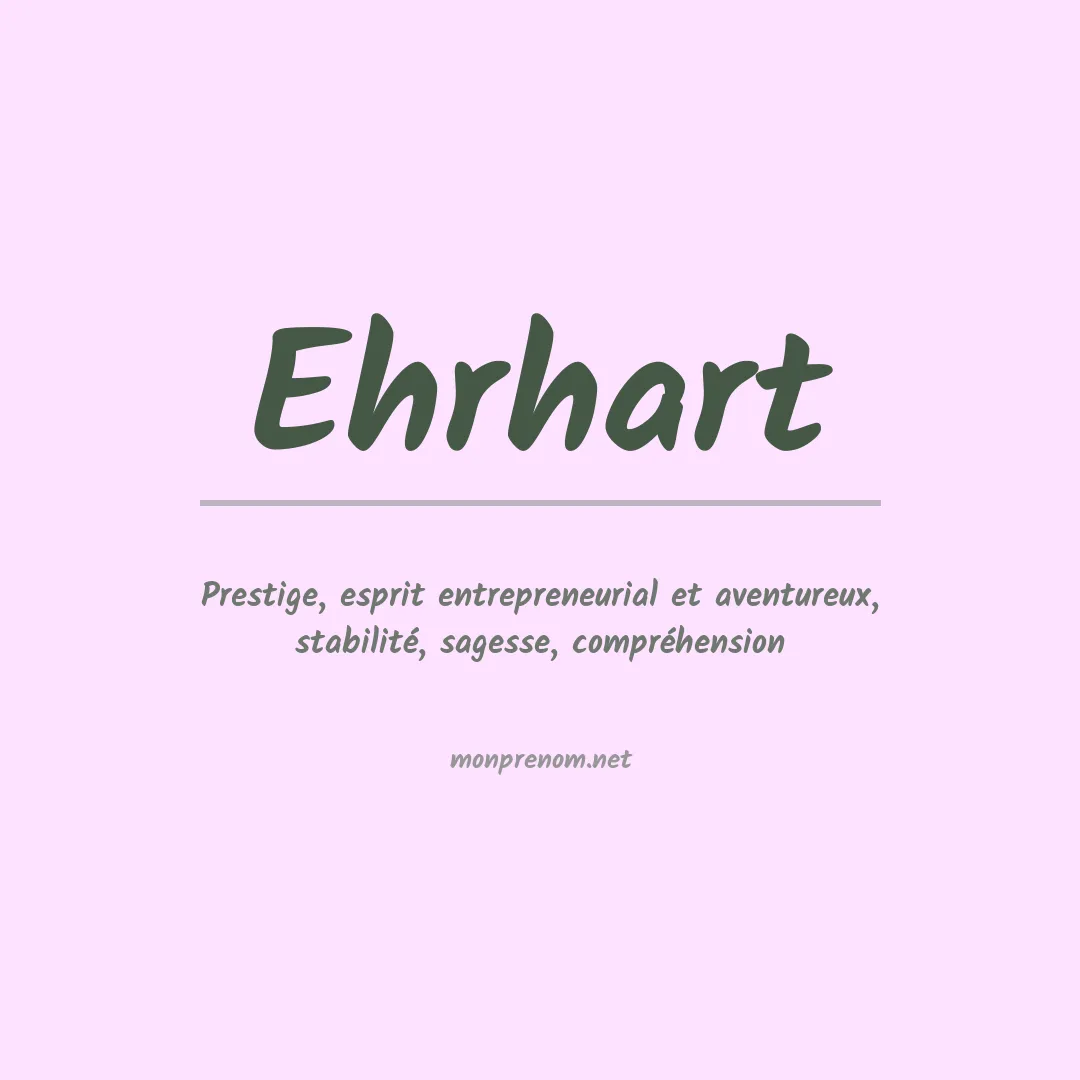 Prénom Ehrhart