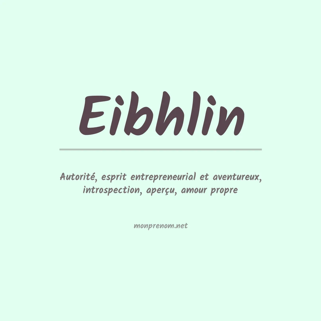 Signification du prénom Eibhlin