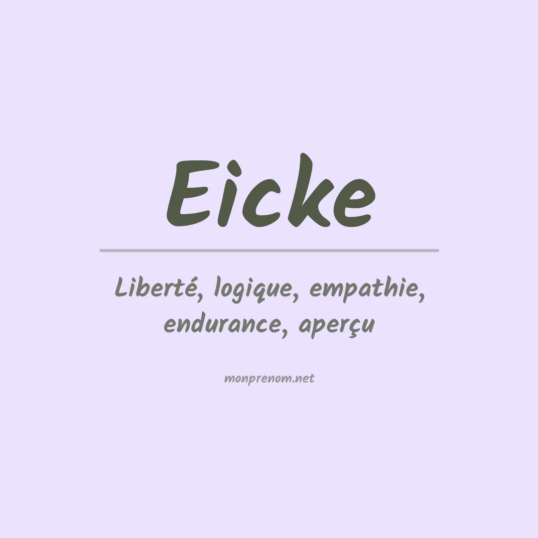 Prénom Eicke