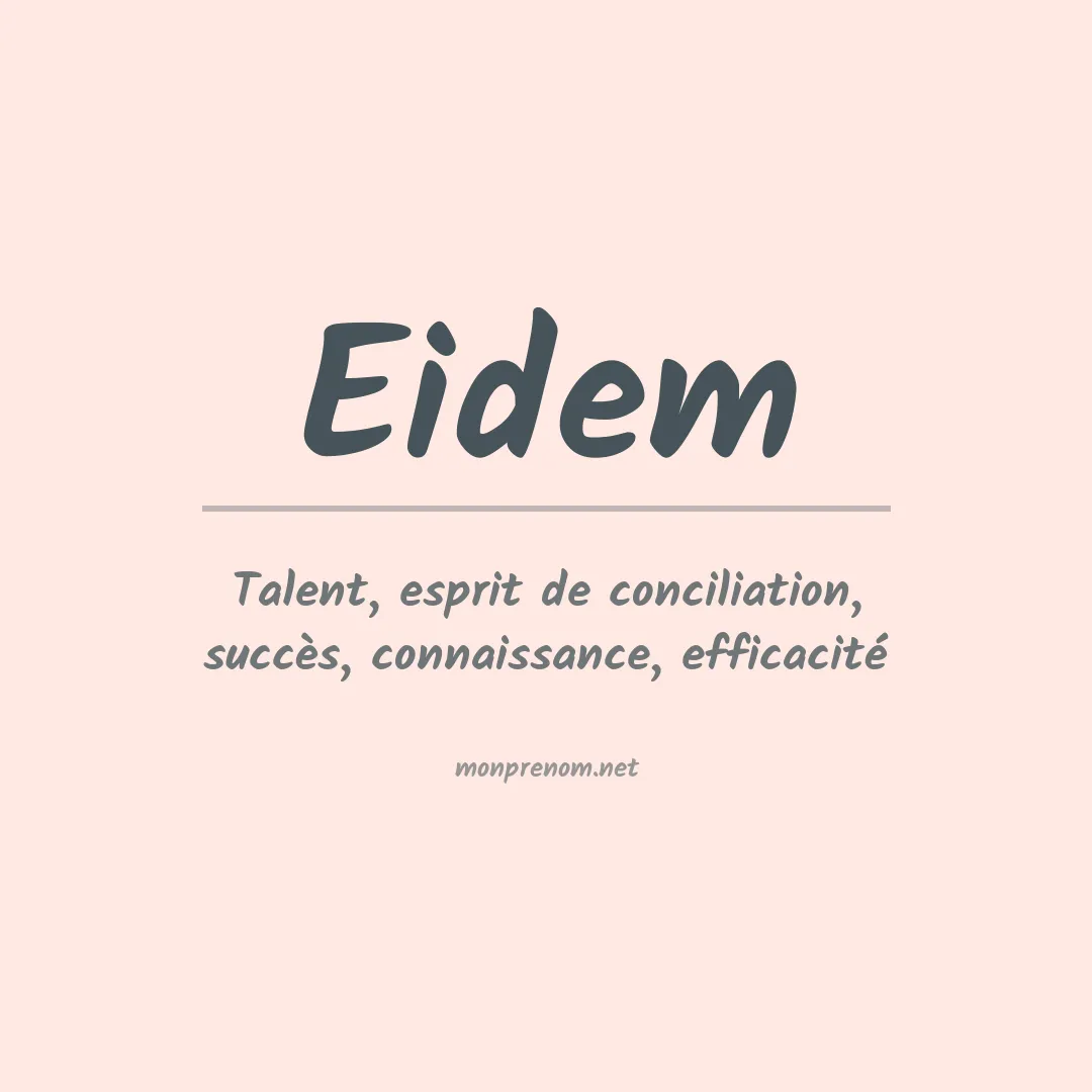 Prénom Eidem