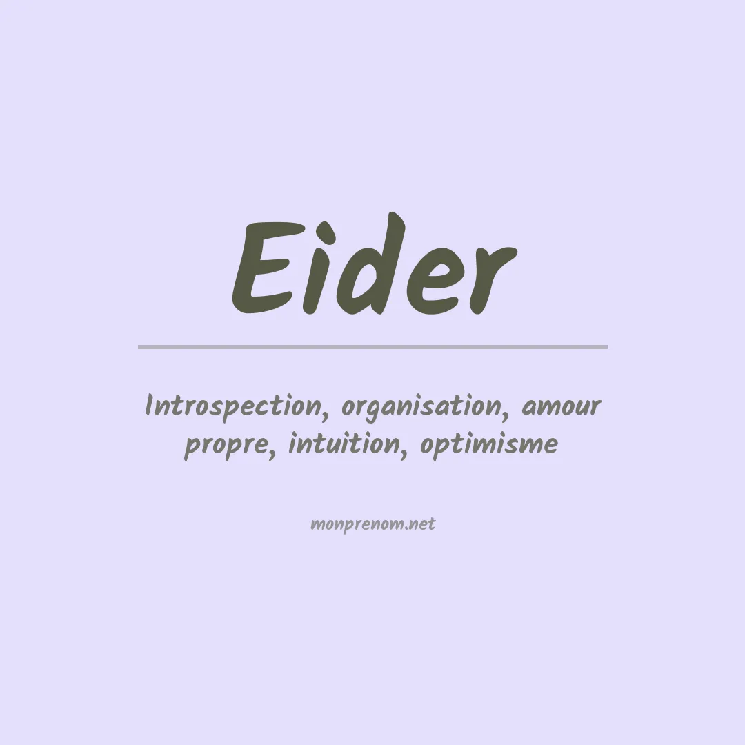 Prénom Eider