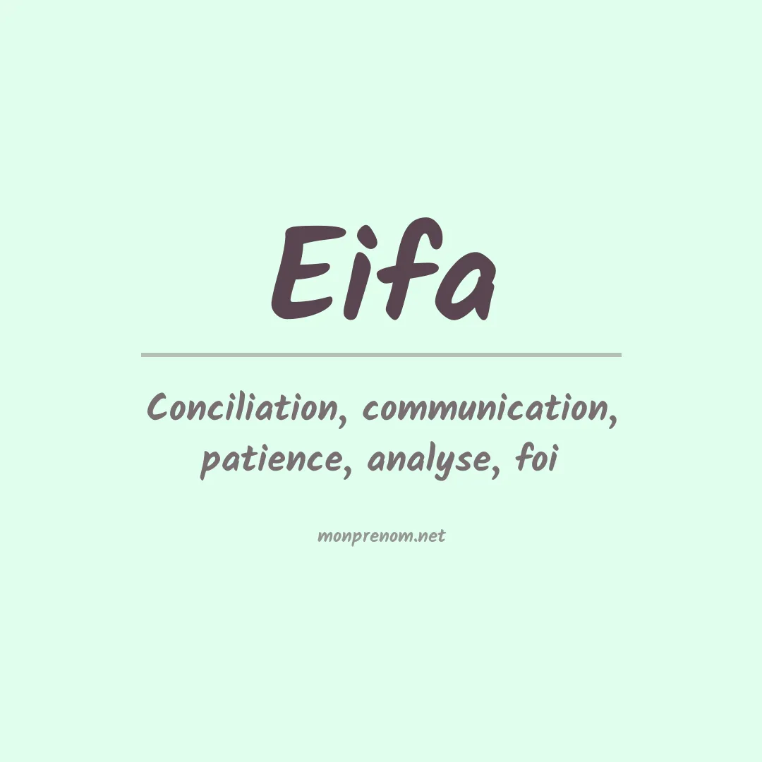 Signification du prénom Eifa
