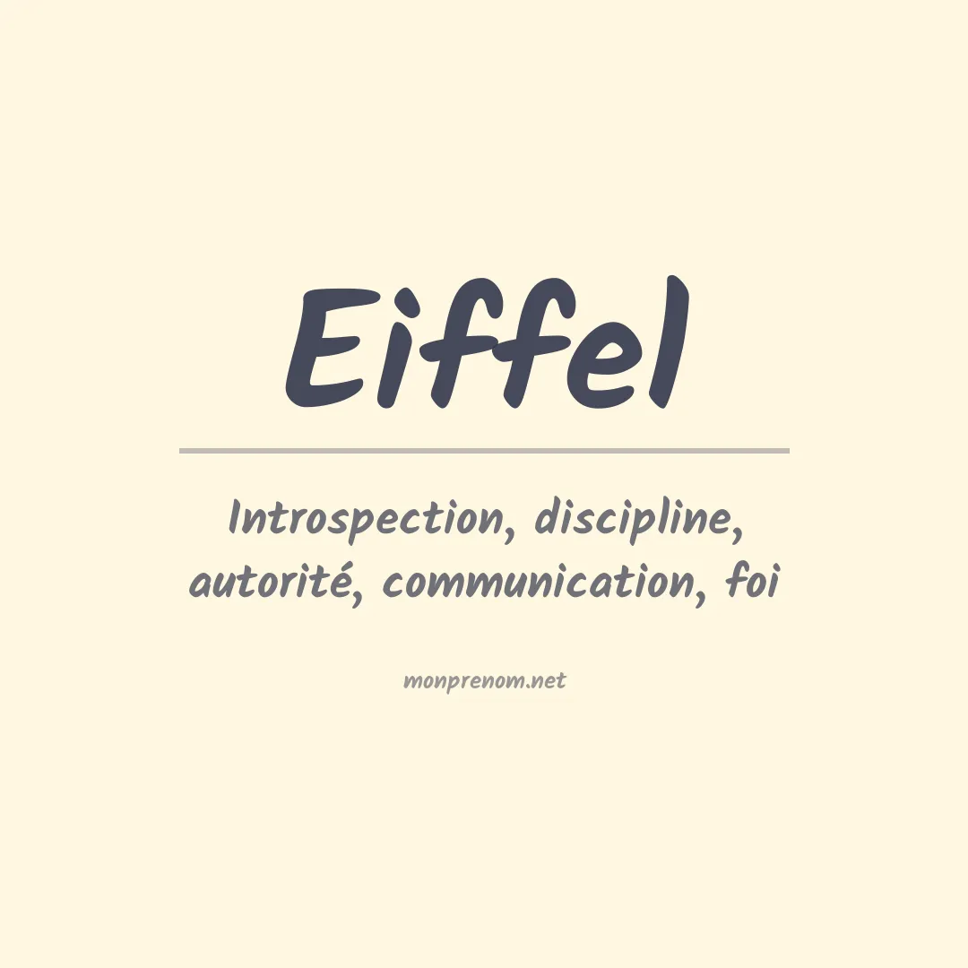 Signification du prénom Eiffel