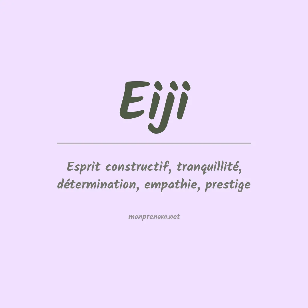 Signification du prénom Eiji
