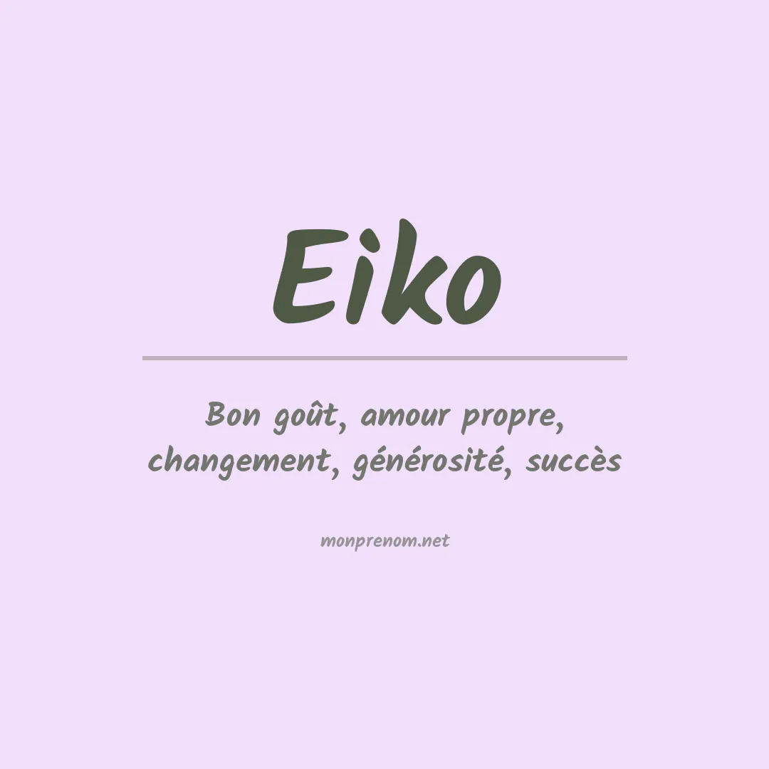 Prénom Eiko