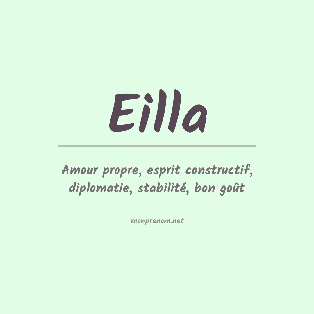 Signification du prénom Eilla
