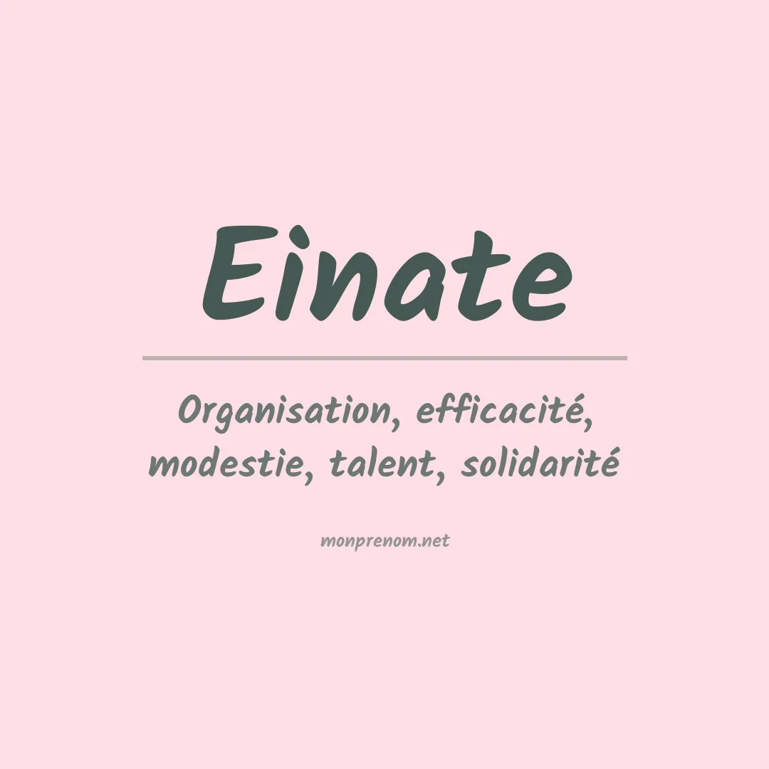 Signification du prénom Einate