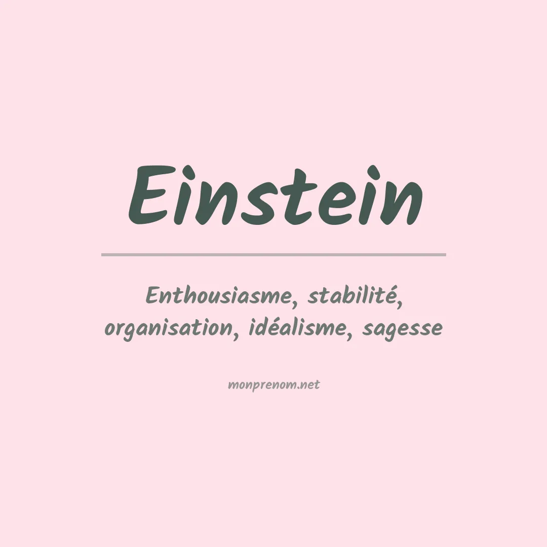 Prénom Einstein