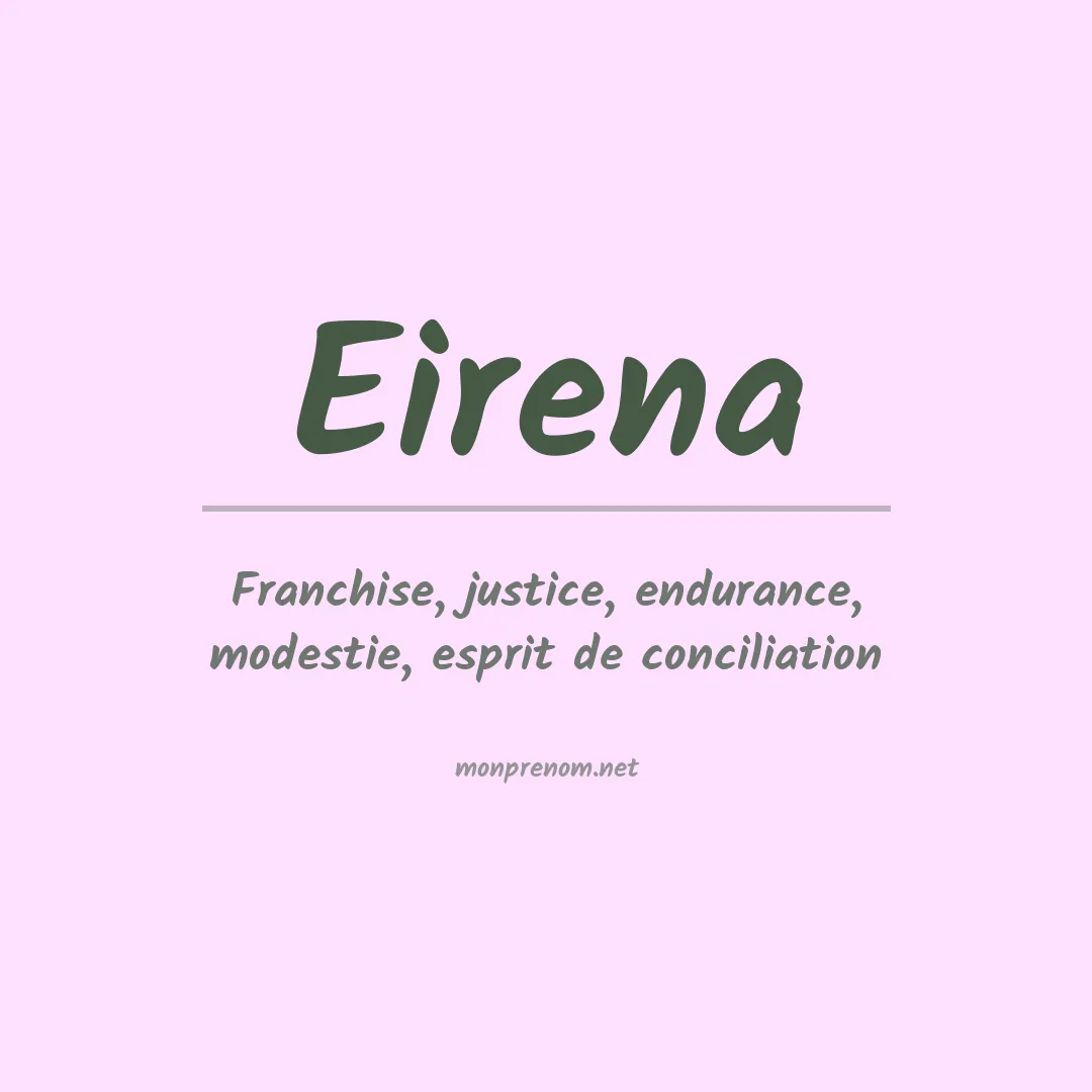 Signification du prénom Eirena