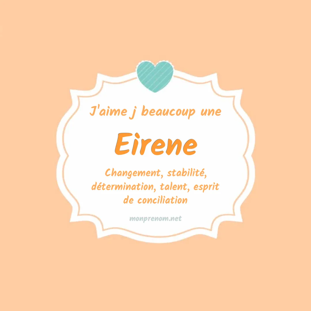 J'aime beaucoup Eirene