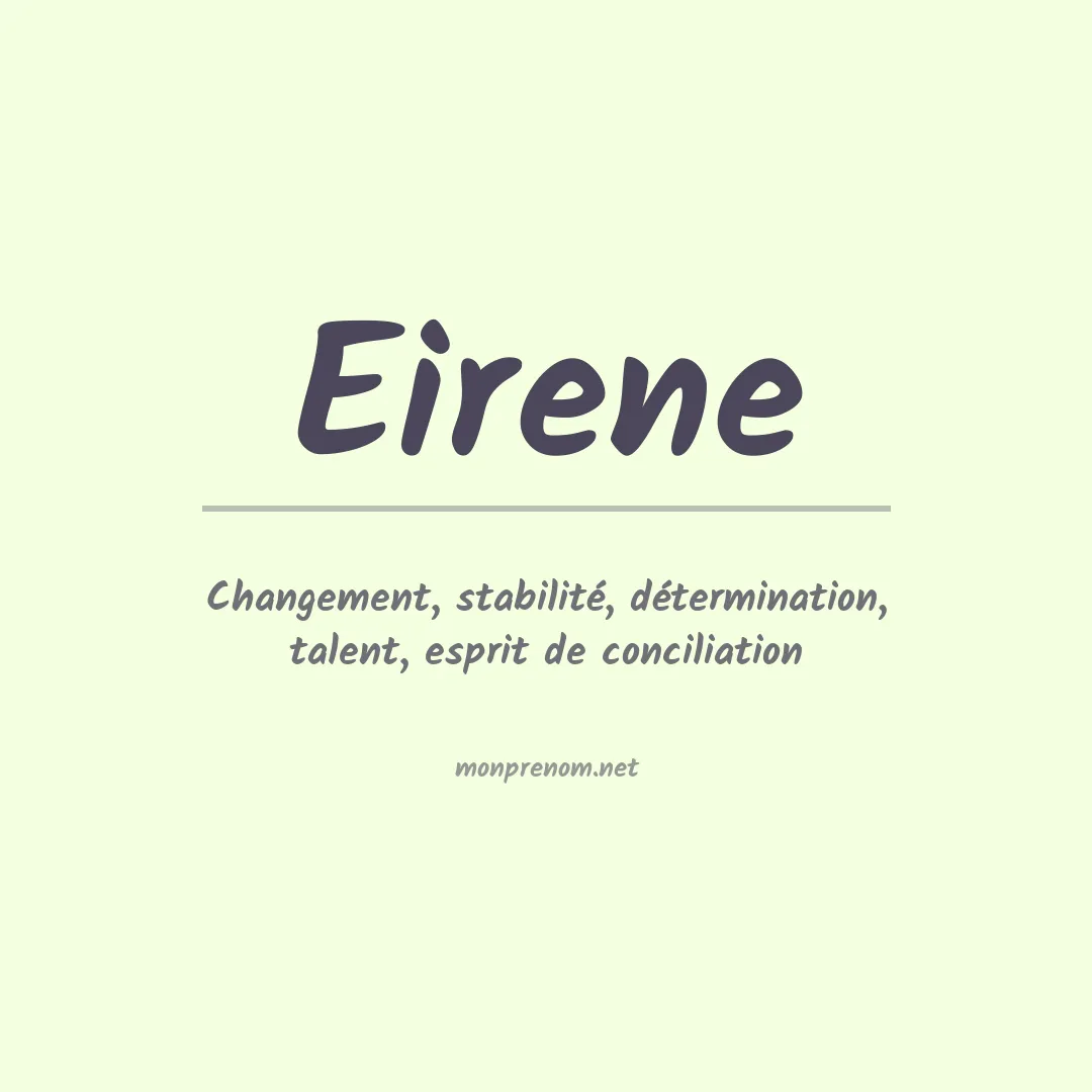 Signification du prénom Eirene