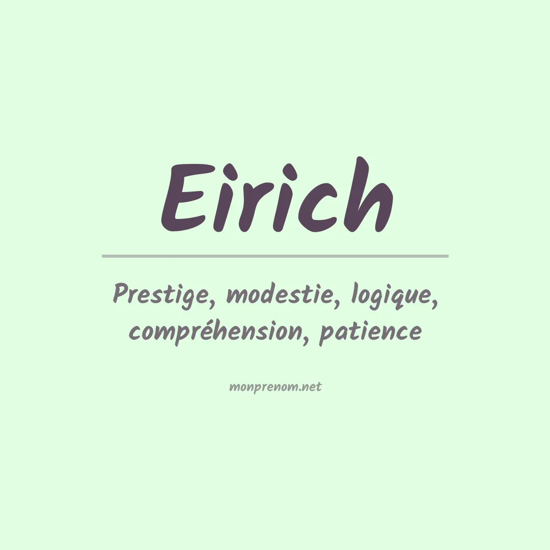 Prénom Eirich