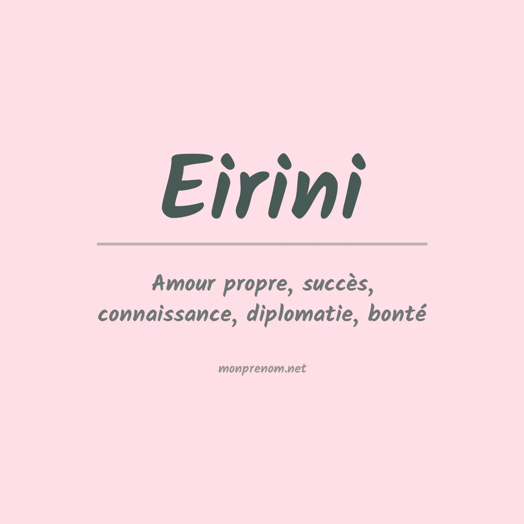 Prénom Eirini