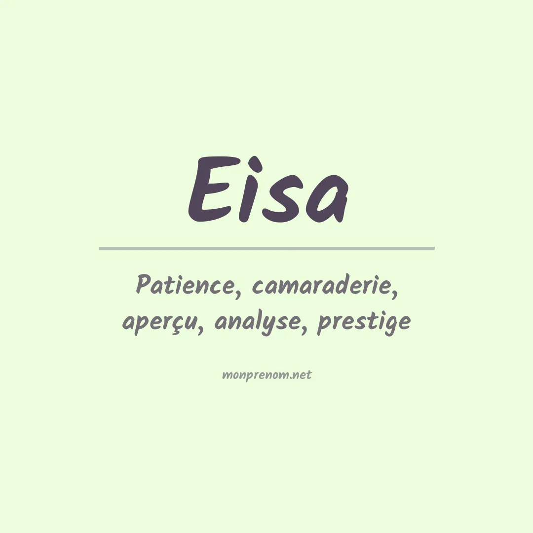Prénom Eisa