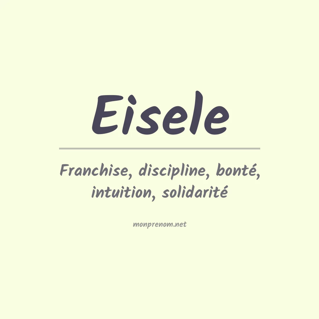 Prénom Eisele