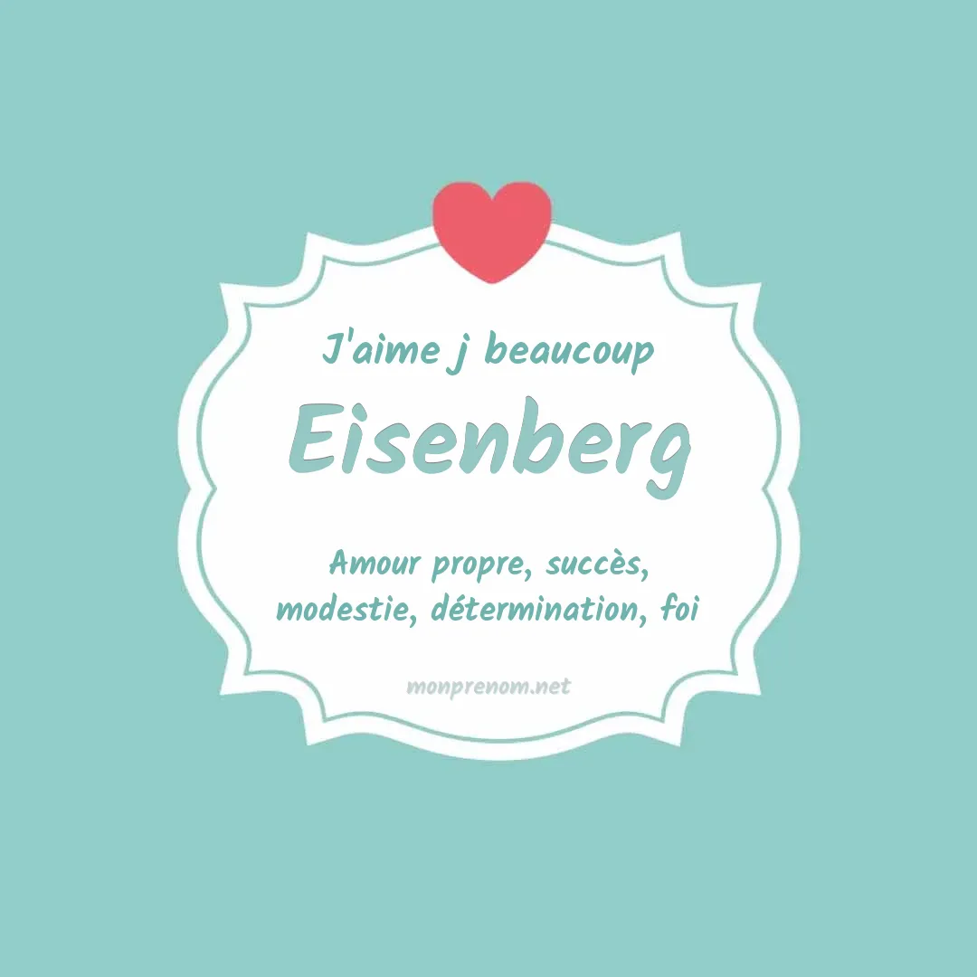 J'aime beaucoup Eisenberg