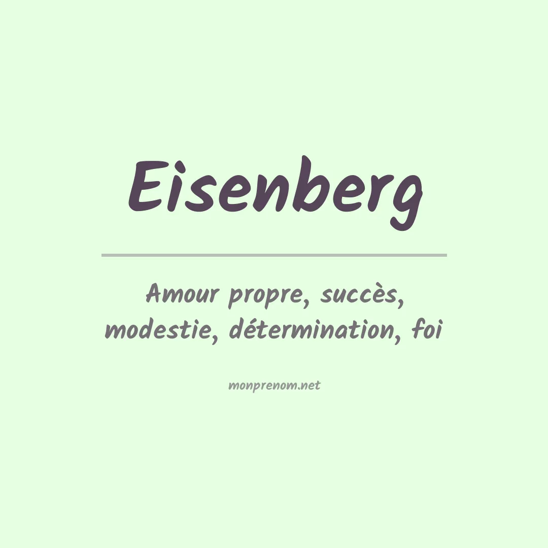 Prénom Eisenberg