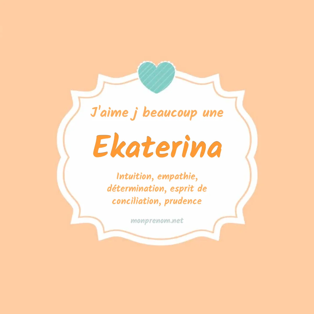 J'aime beaucoup Ekaterina