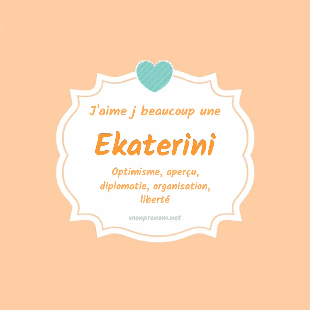 J'aime beaucoup Ekaterini