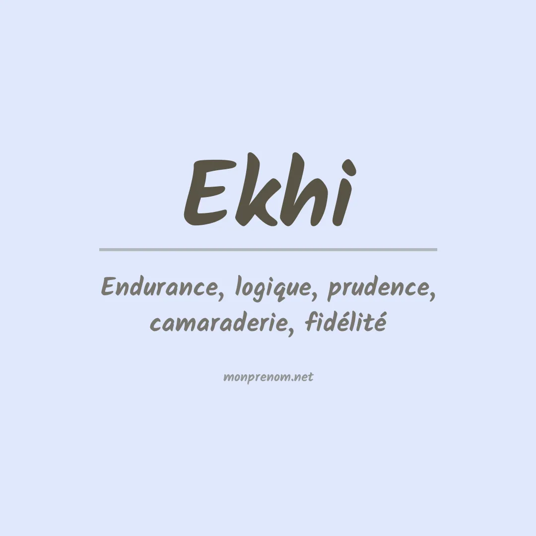 Prénom Ekhi
