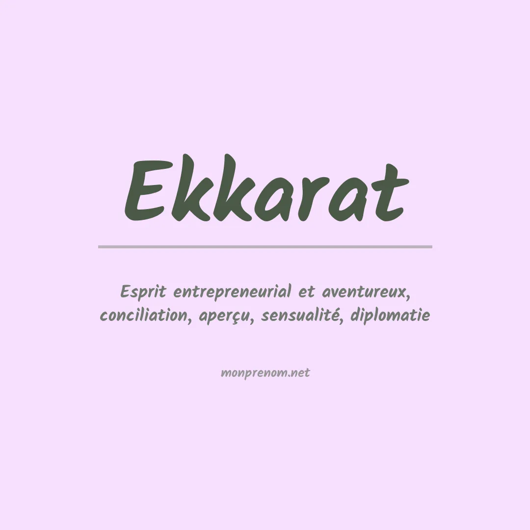 Prénom Ekkarat