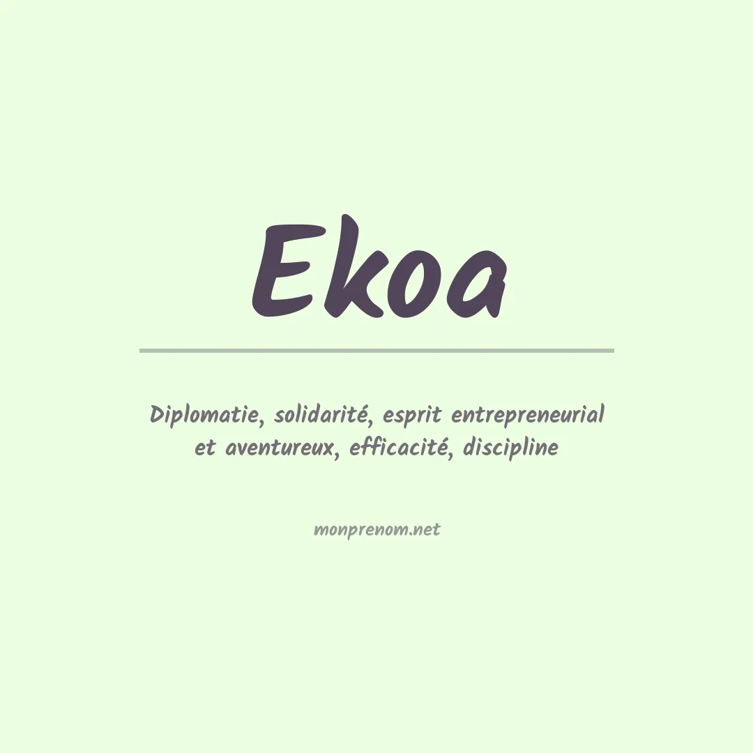 Signification du prénom Ekoa