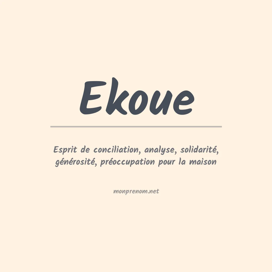 Prénom Ekoue