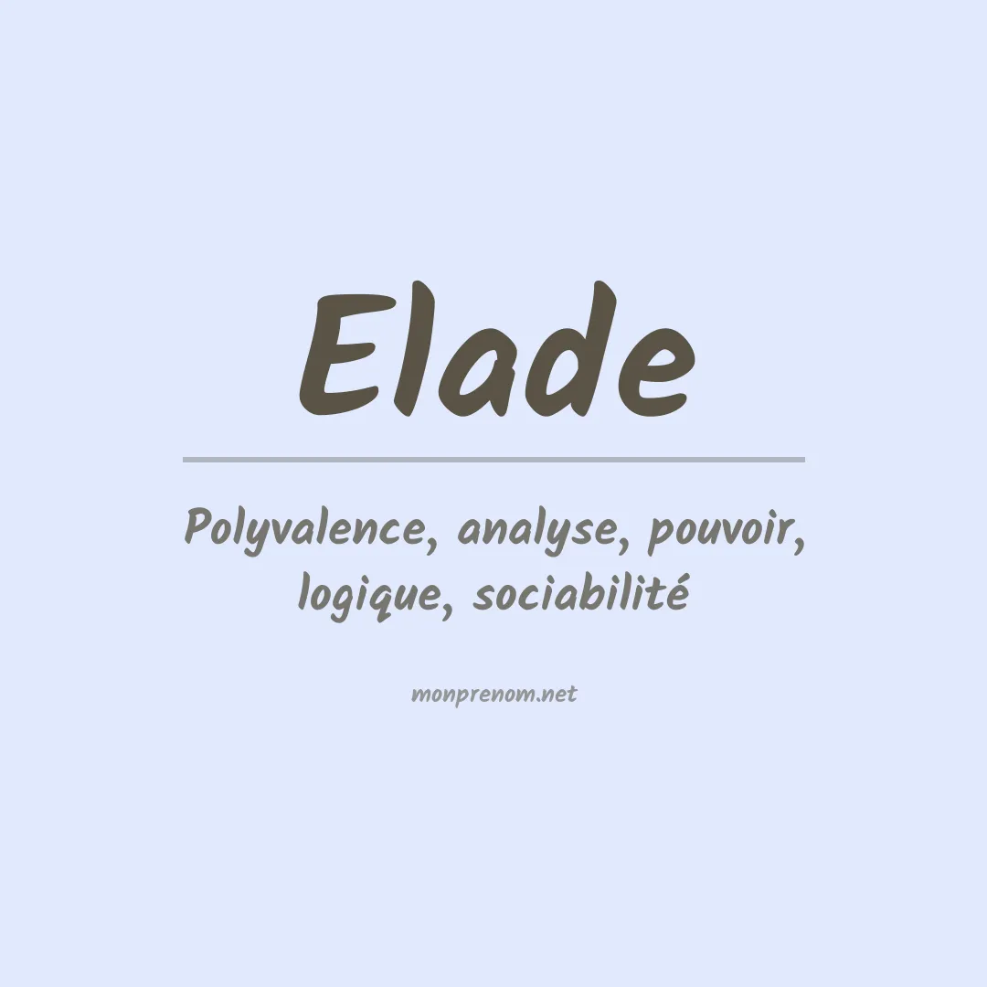 Signification du prénom Elade