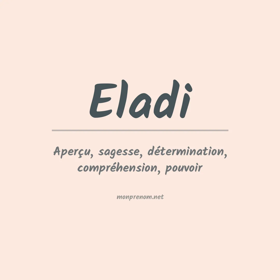 Prénom Eladi