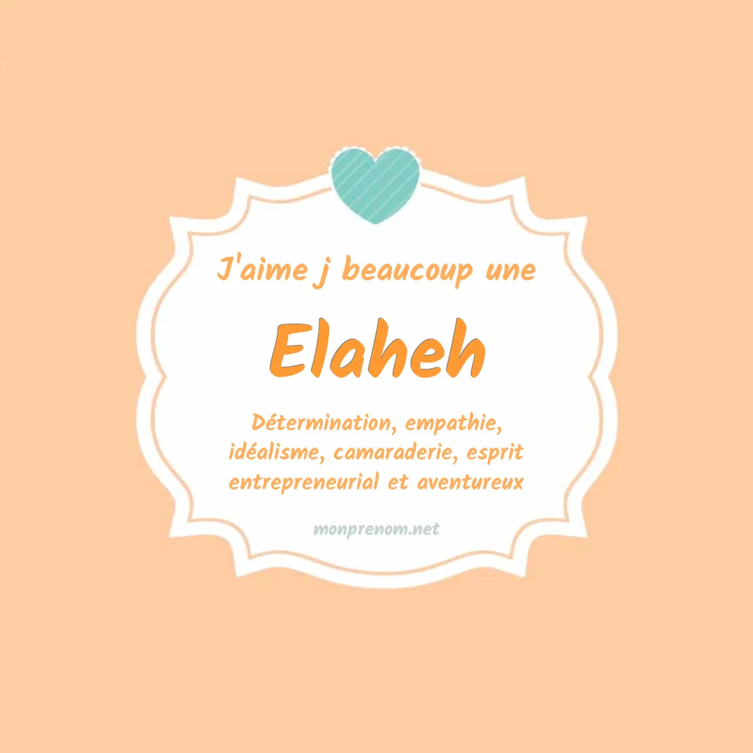 J'aime beaucoup Elaheh