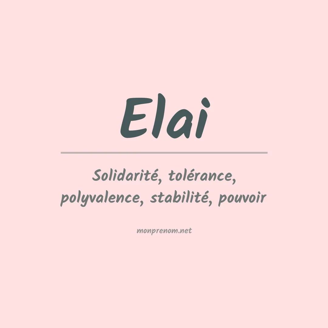Prénom Elai