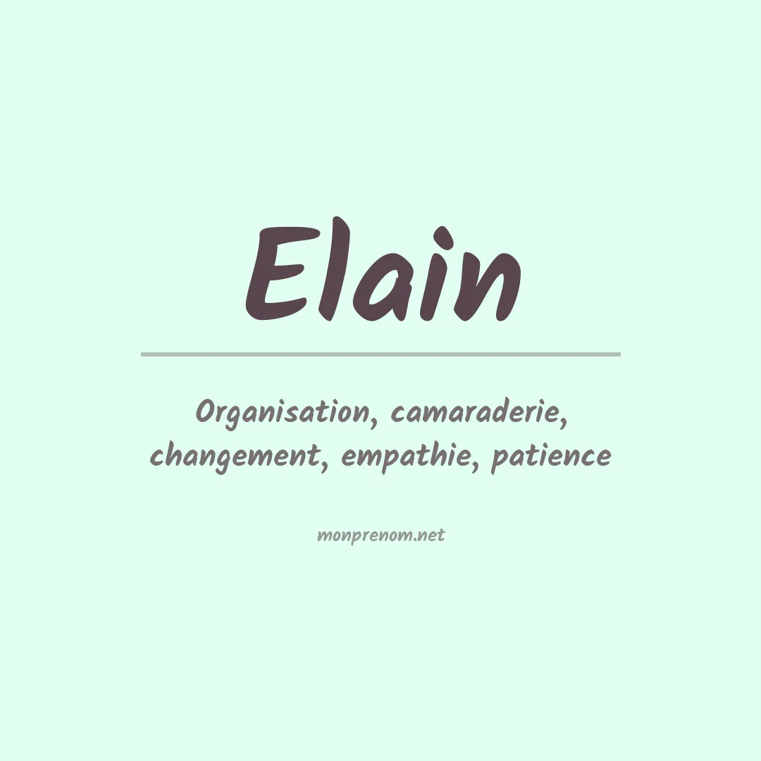 Prénom Elain