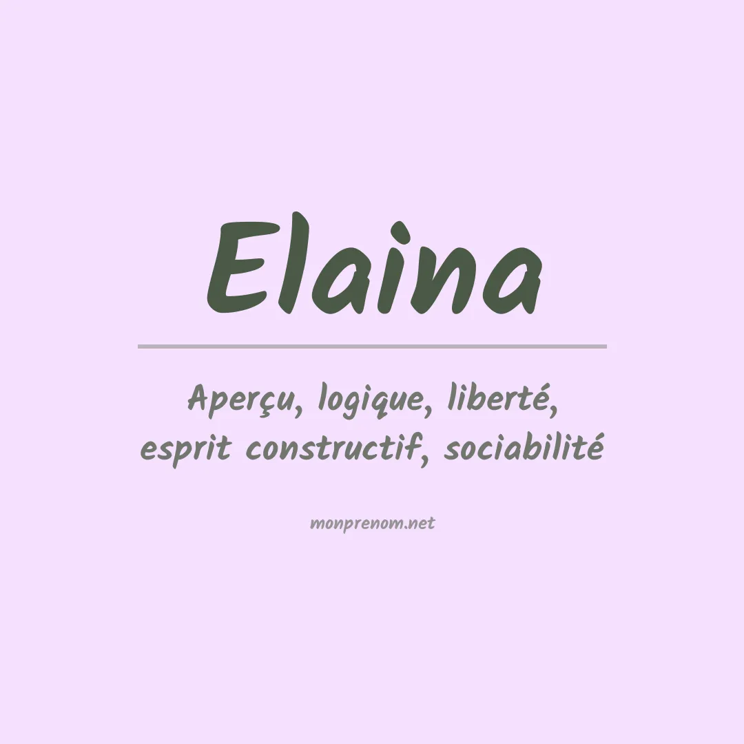 Prénom Elaina