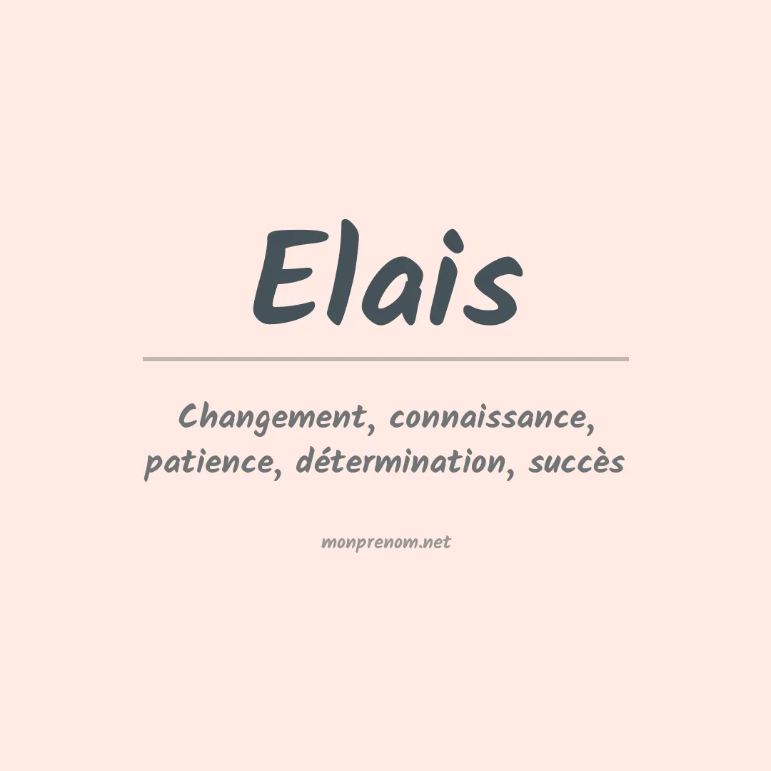 Prénom Elais