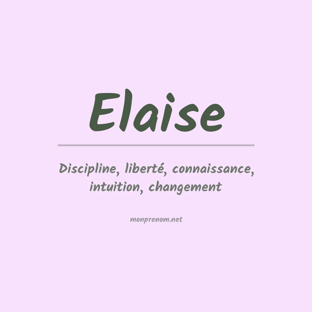 Prénom Elaise