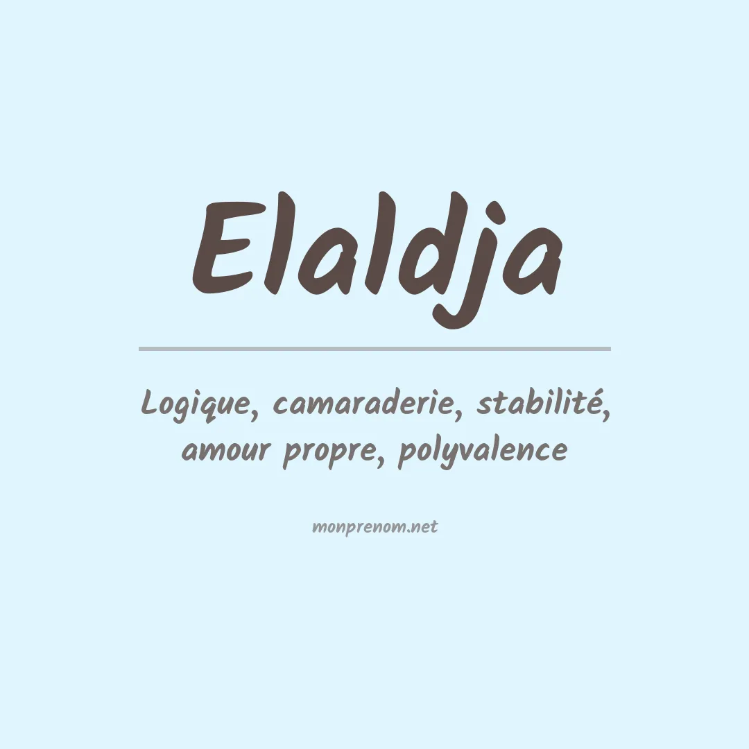 Prénom Elaldja