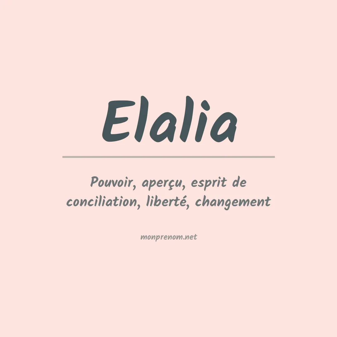 Prénom Elalia