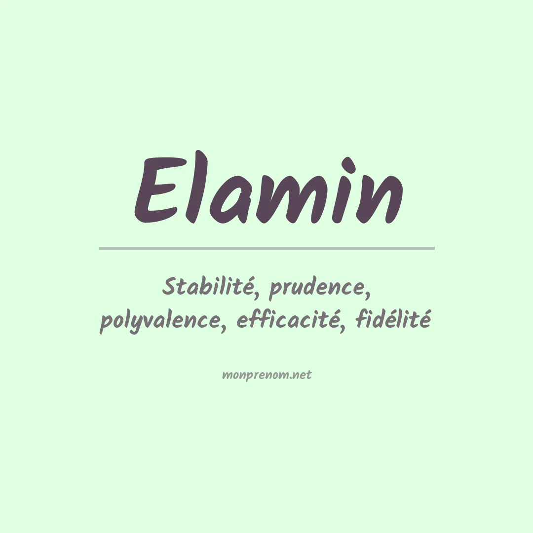Prénom Elamin