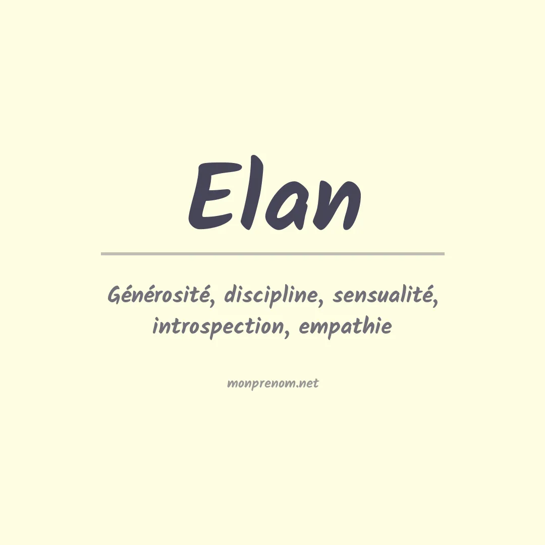 Prénom Elan