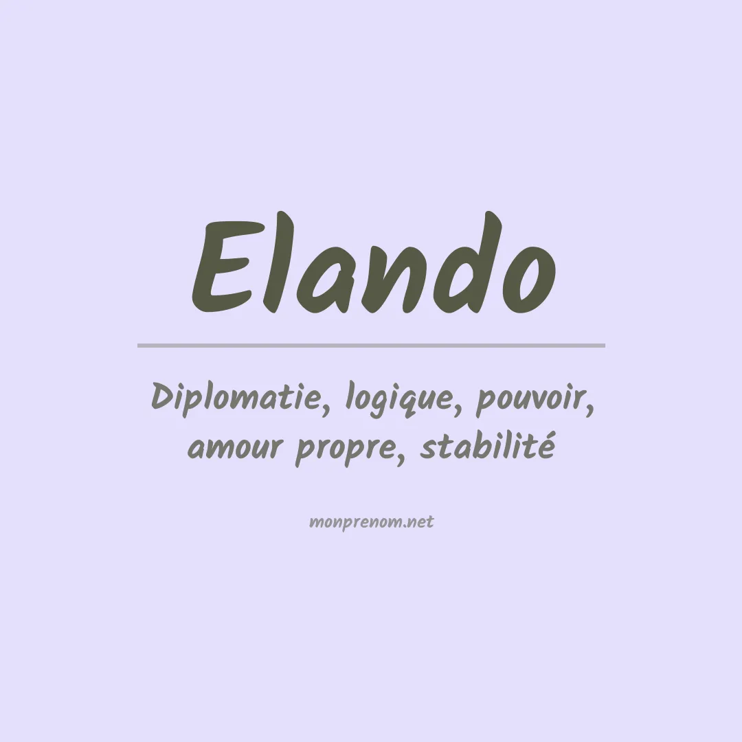 Prénom Elando