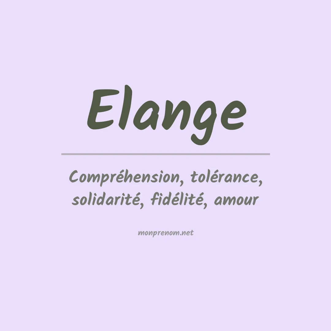 Prénom Elange