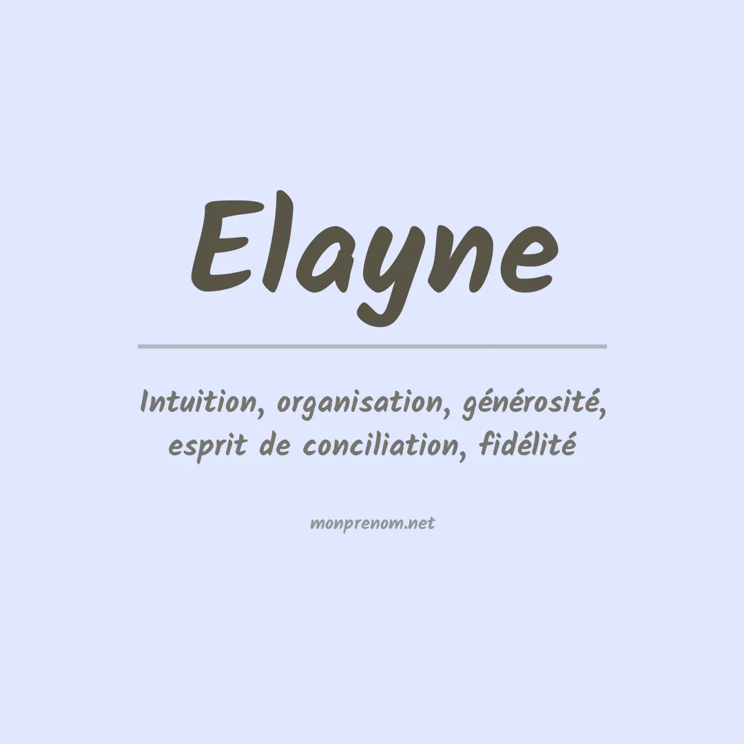 Prénom Elayne