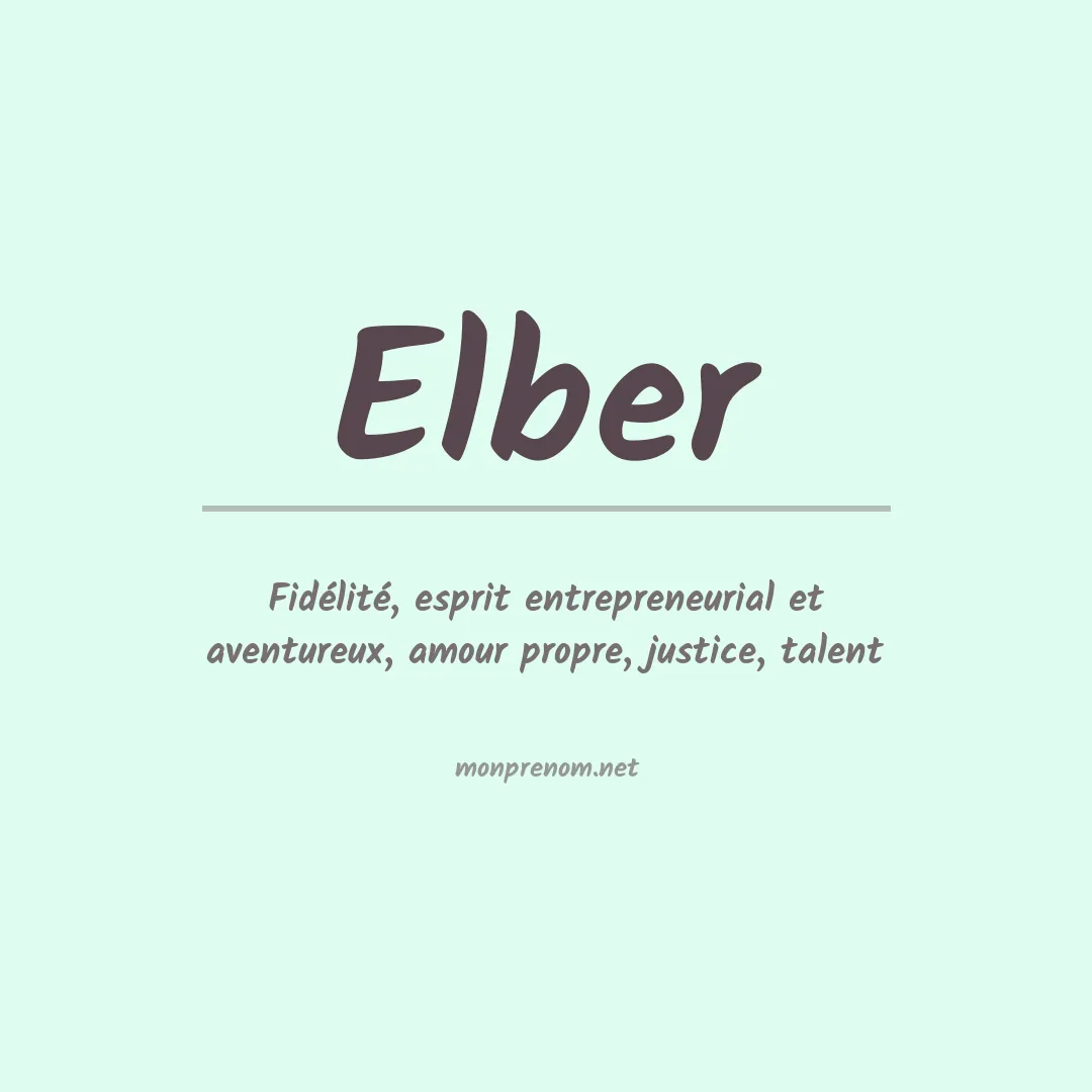 Prénom Elber
