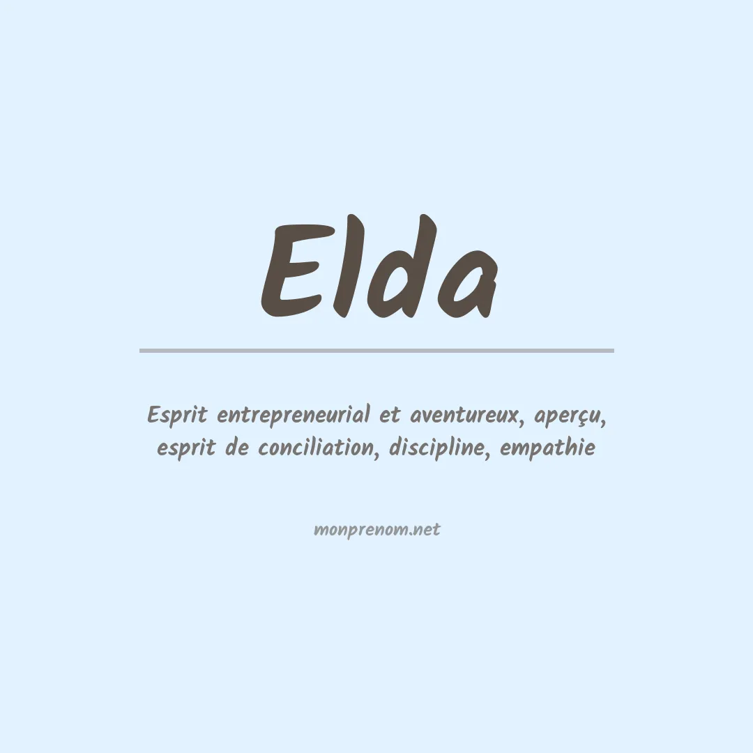 Prénom Elda
