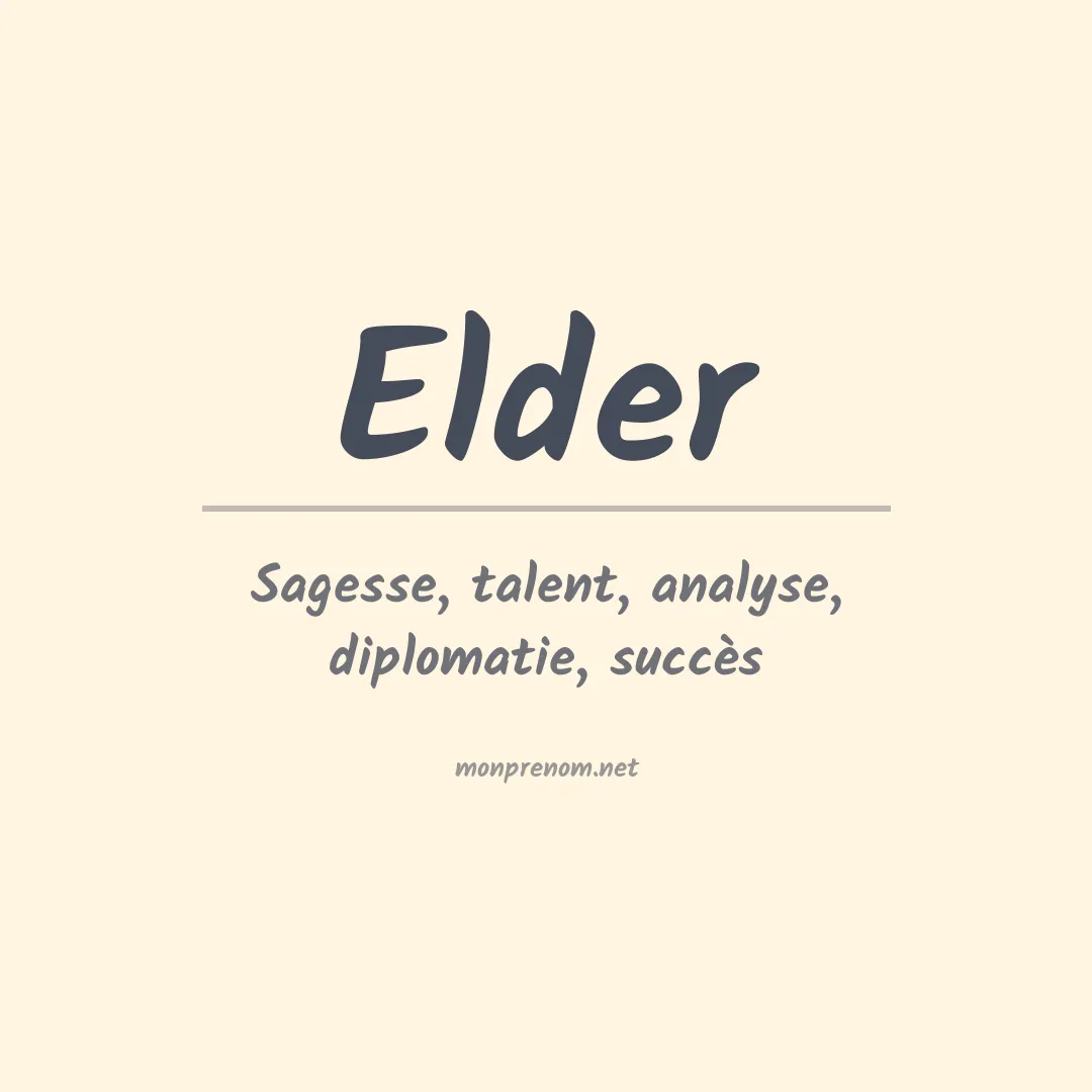 Prénom Elder