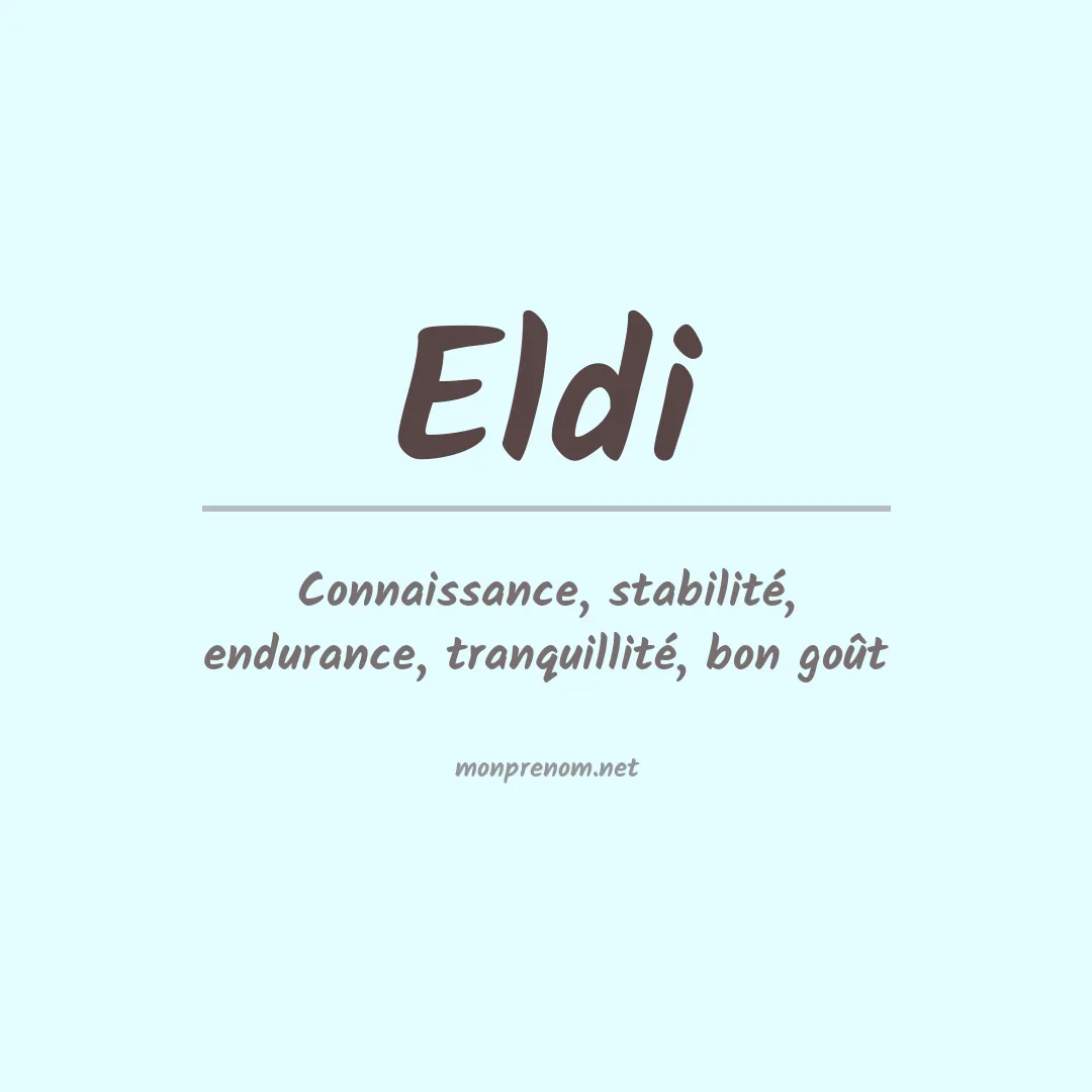 Prénom Eldi